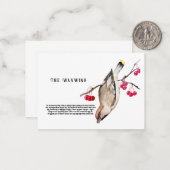 Aquarellgestaltung Waldvogelwachs Mitteilungskarte (Vorderseite/Rückseite Beispiel)