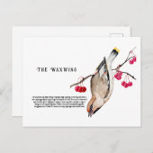 Aquarellgestaltung Waldvogelwachs Postkarte (Vorne/Hinten)