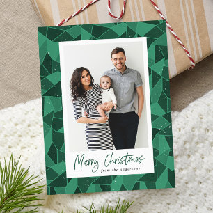 Aquarellgestanztes Glas Frohe Weihnachtszeit Foto Feiertagspostkarte