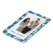 Aquarellgestanztes Glas Happy Hanukkah Foto Magnet (Linke Seite)