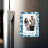 Aquarellgestanztes Glas Happy Hanukkah Foto Magnet