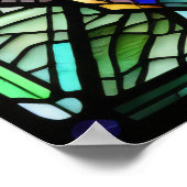 Aquarellgestanztes Glas Skull 5:4 Poster (Ecke)