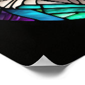 Aquarellgestanztes Glas Tiger 5:4 Poster (Ecke)