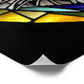 Aquarellgestanztes Glas Tiger 5:4 Poster (Ecke)