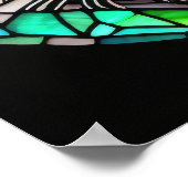 Aquarellgestanztes Glas Tiger 5:4 Poster (Ecke)