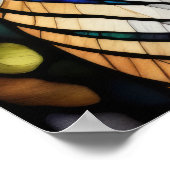 Aquarellgestanztes Glas Tiger 5:4 Poster (Ecke)