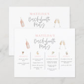 Aquarellgetränk Rosa Girl Bachelorette (Vorne/Hinten)