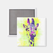 AquarellGiraffe 2 Magnet (Vorderseite/Rückseite)