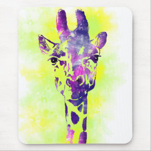 AquarellGiraffe 2 Mousepad