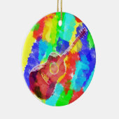 Aquarellgitarre Keramik Ornament (Rechts)