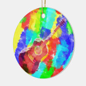 Aquarellgitarre Keramik Ornament (Links)