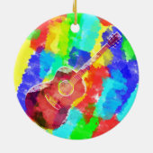 Aquarellgitarre Keramik Ornament (Hinten)