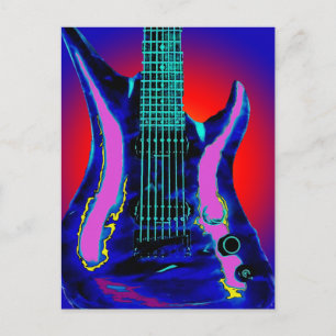 Aquarellgitarre Postkarte