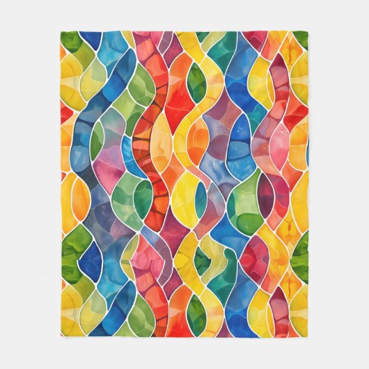 Aquarellglas Fleecedecke (Vorderseite)