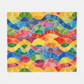 Aquarellglas Fleecedecke (Vorderseite (Horizontal))