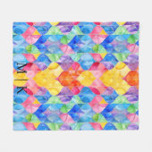 Aquarellglas Fleecedecke (Vorderseite (Horizontal))