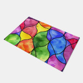 Aquarellglas Fußmatte (Schrägansicht)