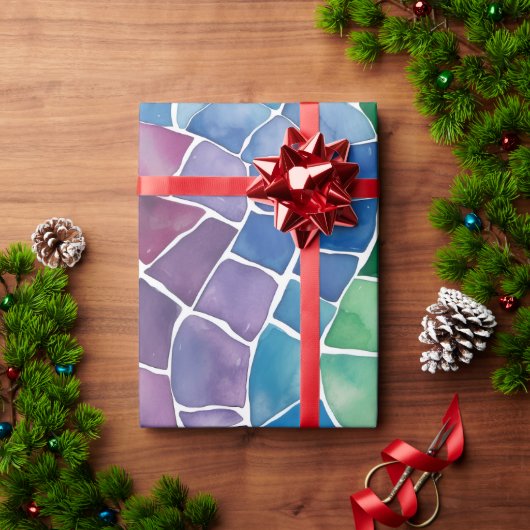 Aquarellglas Geschenkpapier (Feiertagsgeschenk)
