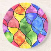 Aquarellglas Getränkeuntersetzer (Vorne)