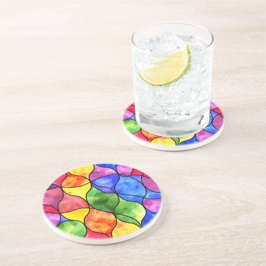 Aquarellglas Getränkeuntersetzer (Seite)