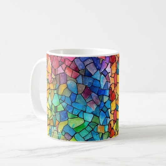 Aquarellglas Kaffeetasse (Vorderseite Links)