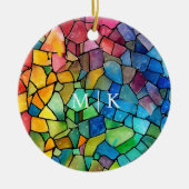 Aquarellglas Keramik Ornament (Vorne)
