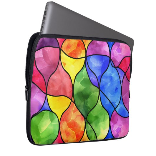 Aquarellglas Laptopschutzhülle (Vorne Rechts)