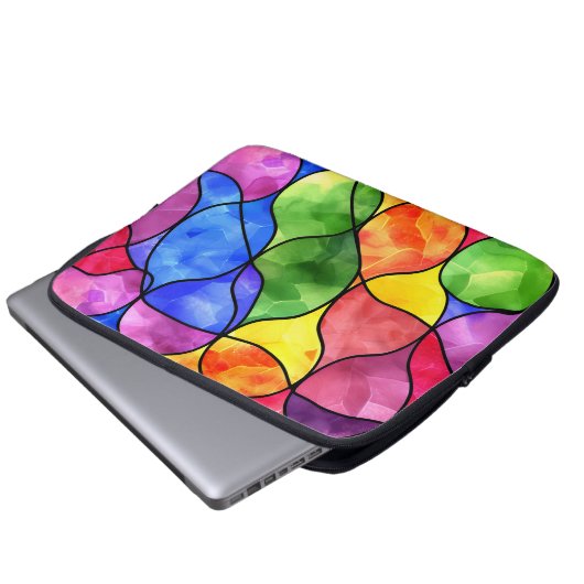 Aquarellglas Laptopschutzhülle (Vorne Knopf)