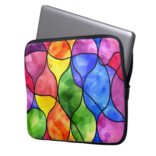 Aquarellglas Laptopschutzhülle (Vorderseite Links)
