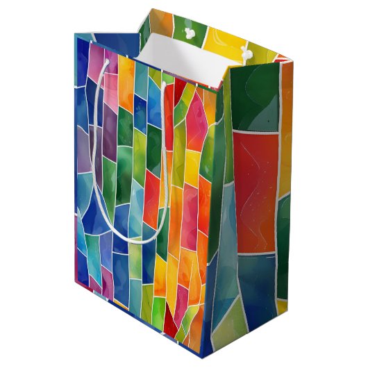 Aquarellglas Mittlere Geschenktüte (Rückseite Schrägansicht)