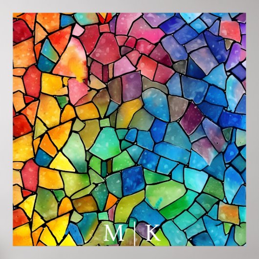 Aquarellglas Poster (Vorne)