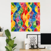 Aquarellglas Poster (Heimbüro)