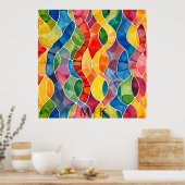 Aquarellglas Poster (Küche)