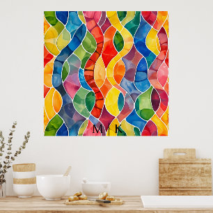 Aquarellglas Poster