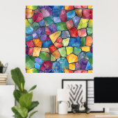 Aquarellglas Poster (Heimbüro)