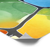 Aquarellglas Poster (Ecke)