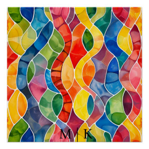 Aquarellglas Poster