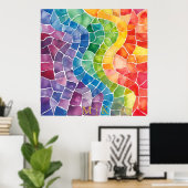 Aquarellglas Poster (Heimbüro)