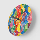 Aquarellglas Runde Wanduhr (Winkel)