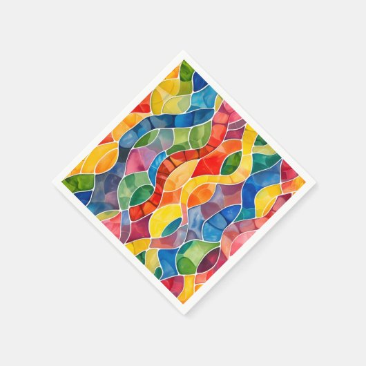 Aquarellglas Serviette (Ecke)