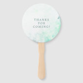 Aquarellglas Terrarium Succulents Wedding Fächer (Rückseite)