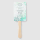 Aquarellglas Terrarium Succulents Wedding Fächer (Rückseite)