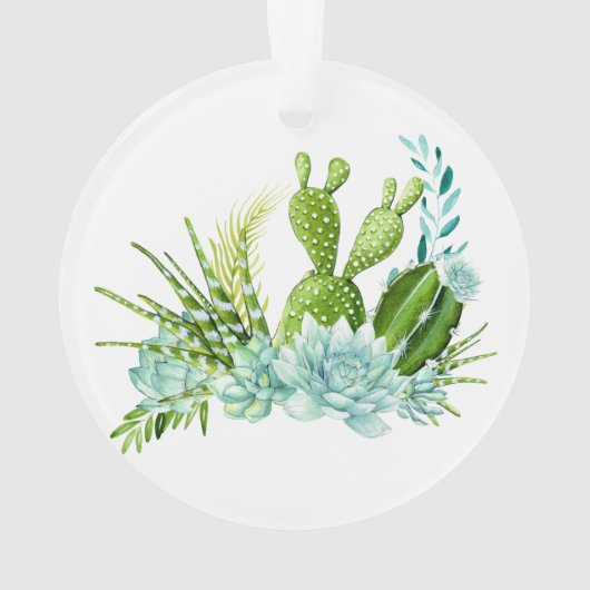 Aquarellglas Terrarium Sukkulturen Ornament (Rückseite)