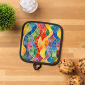 Aquarellglas Topflappen (Oben Unten)