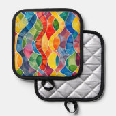 Aquarellglas Topflappen (Vorderseite/Rückseite)