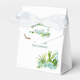 Aquarellglasterrarium Succulents Babydusche Geschenkschachtel