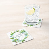 Aquarellglasterrarium Succulents Babydusche Rechteckiger Pappuntersetzer (Vor Ort)