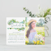 Aquarellglasterrarium Sukkulärer Abschluss Einladung (Stehend Vorderseite)