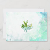 Aquarellglasterrarium Sukkulärer Abschluss Einladung (Rückseite)