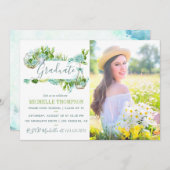 Aquarellglasterrarium Sukkulärer Abschluss Einladung (Vorne/Hinten)